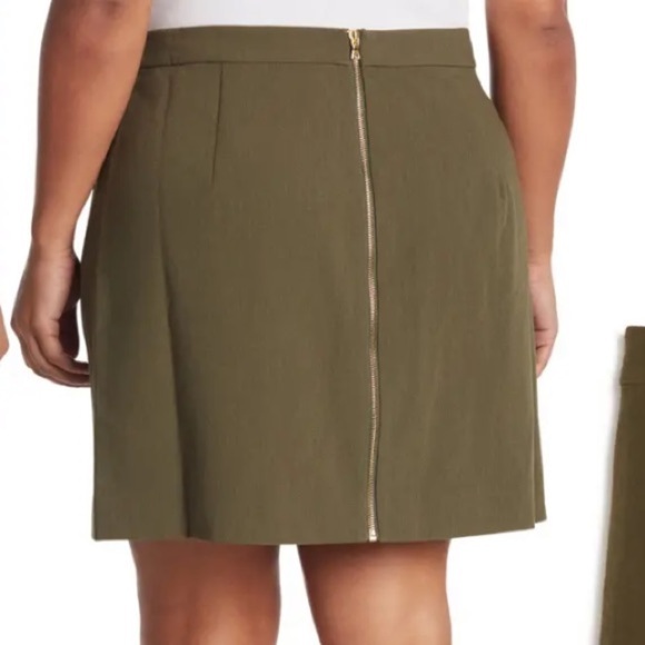 GOOD AMERICAN | Itty Bitty Mini Shirt 16 Sage Green Gold Zipper New With Tags - Picture 4 of 8